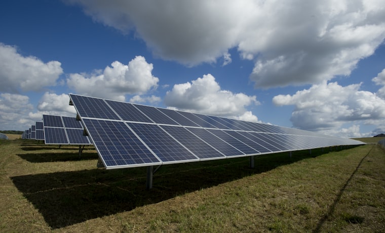 Solar panels representing sustainable B2B energy